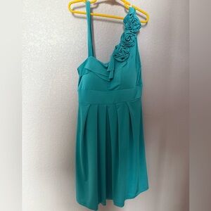 Light Blue Dress with Floral Detail